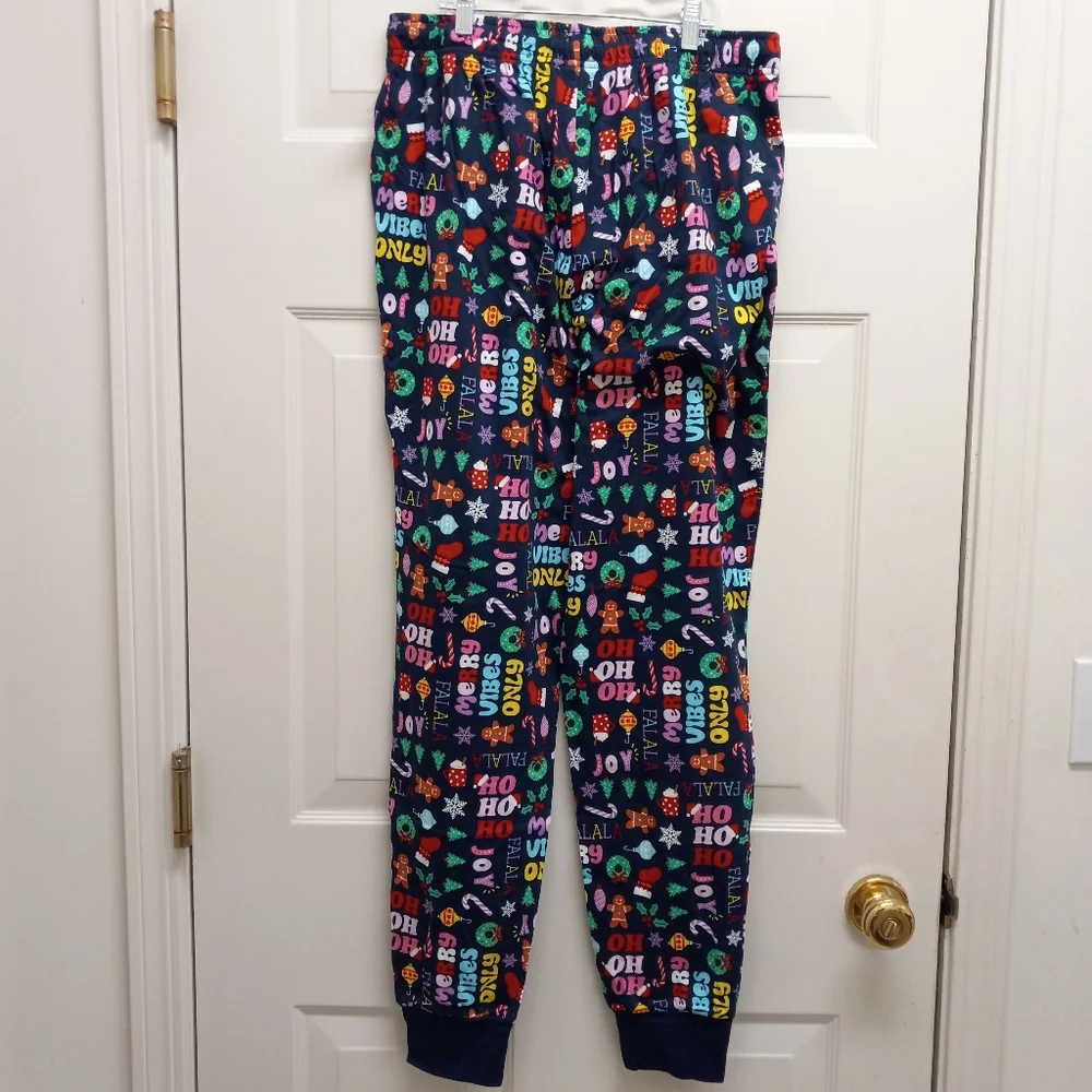 Macy's Mens Holiday Pajama Set Blue Medium Christmas Family PJs Matching - Picture 7 of 15